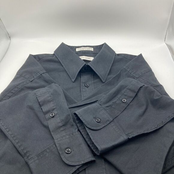 Pierre Cardin Men’s Black Shirt Size 17 34/35 - Picture 8 of 8